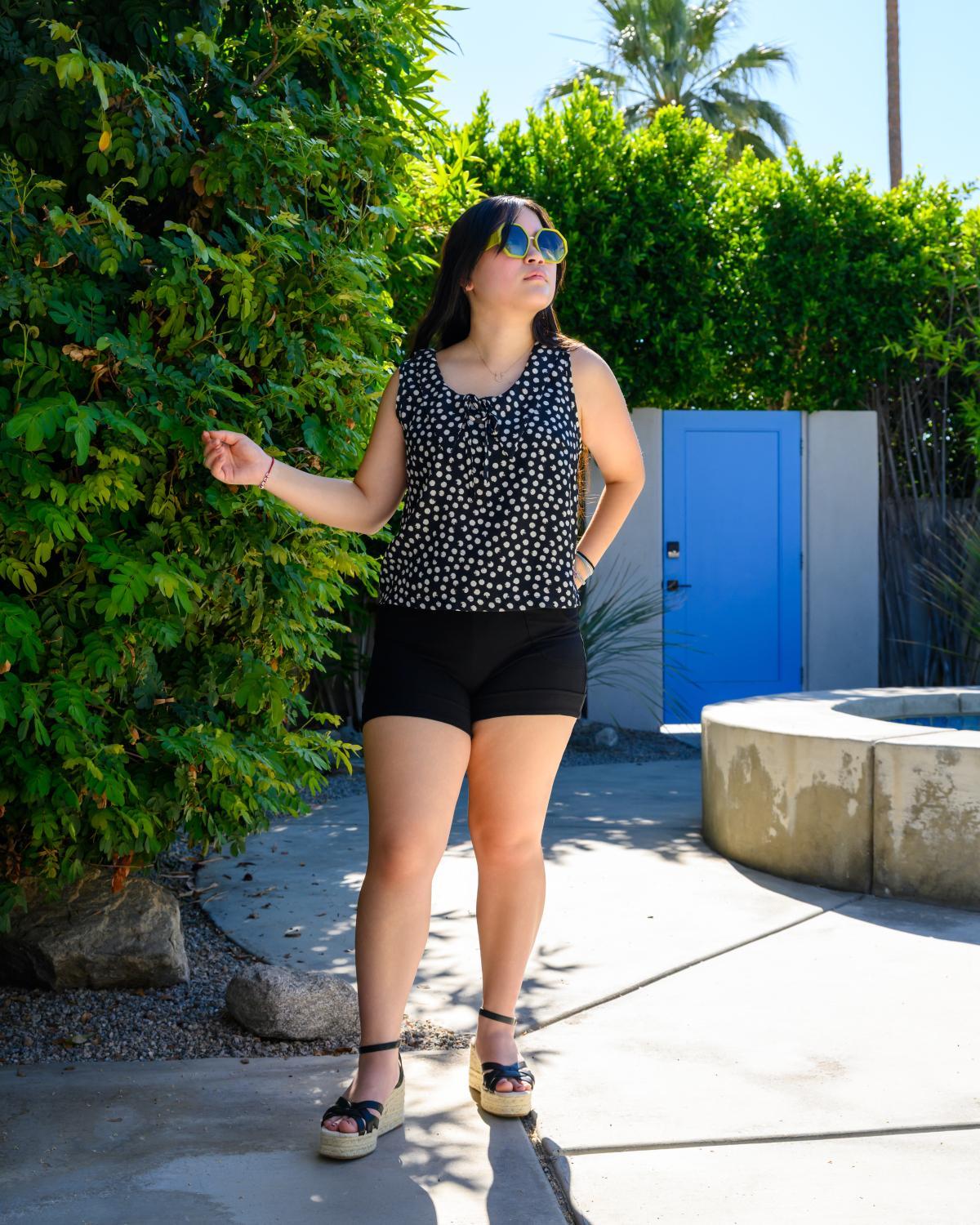 Squasht Short Shorts in Solid Black Jersey Knit