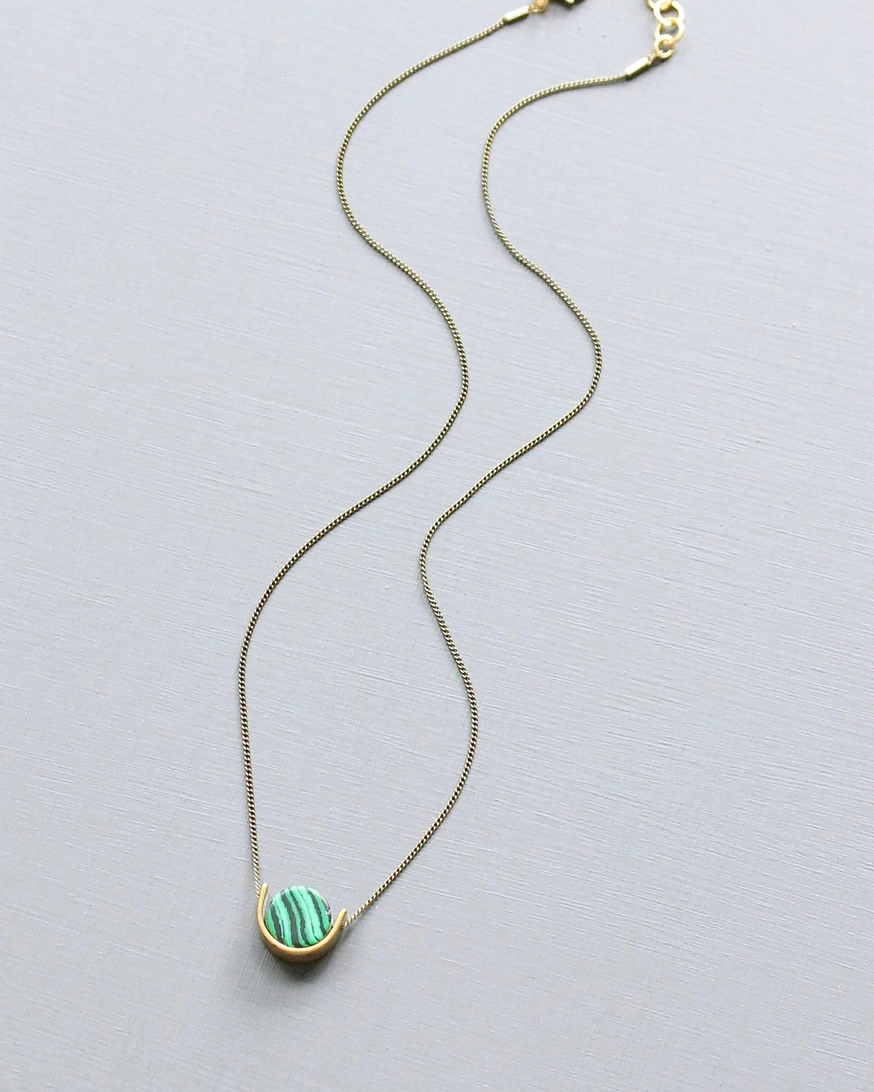 David Aubrey Malachite Mini Necklace