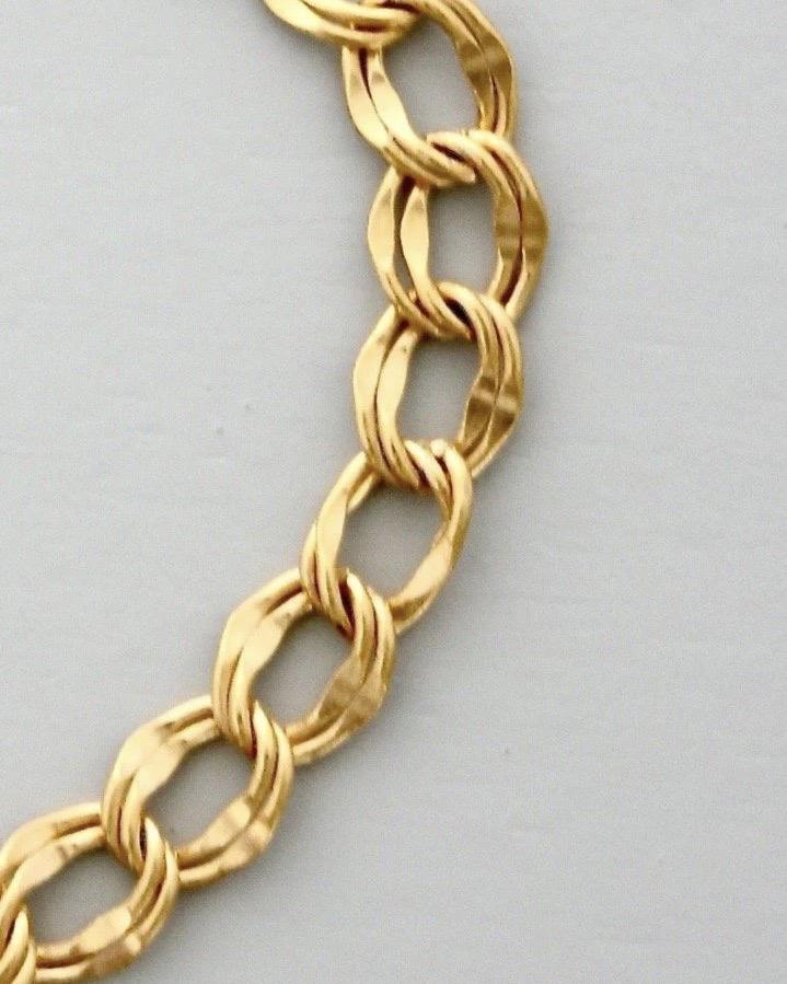 David Aubrey Gold Chain Double Link Bracelet