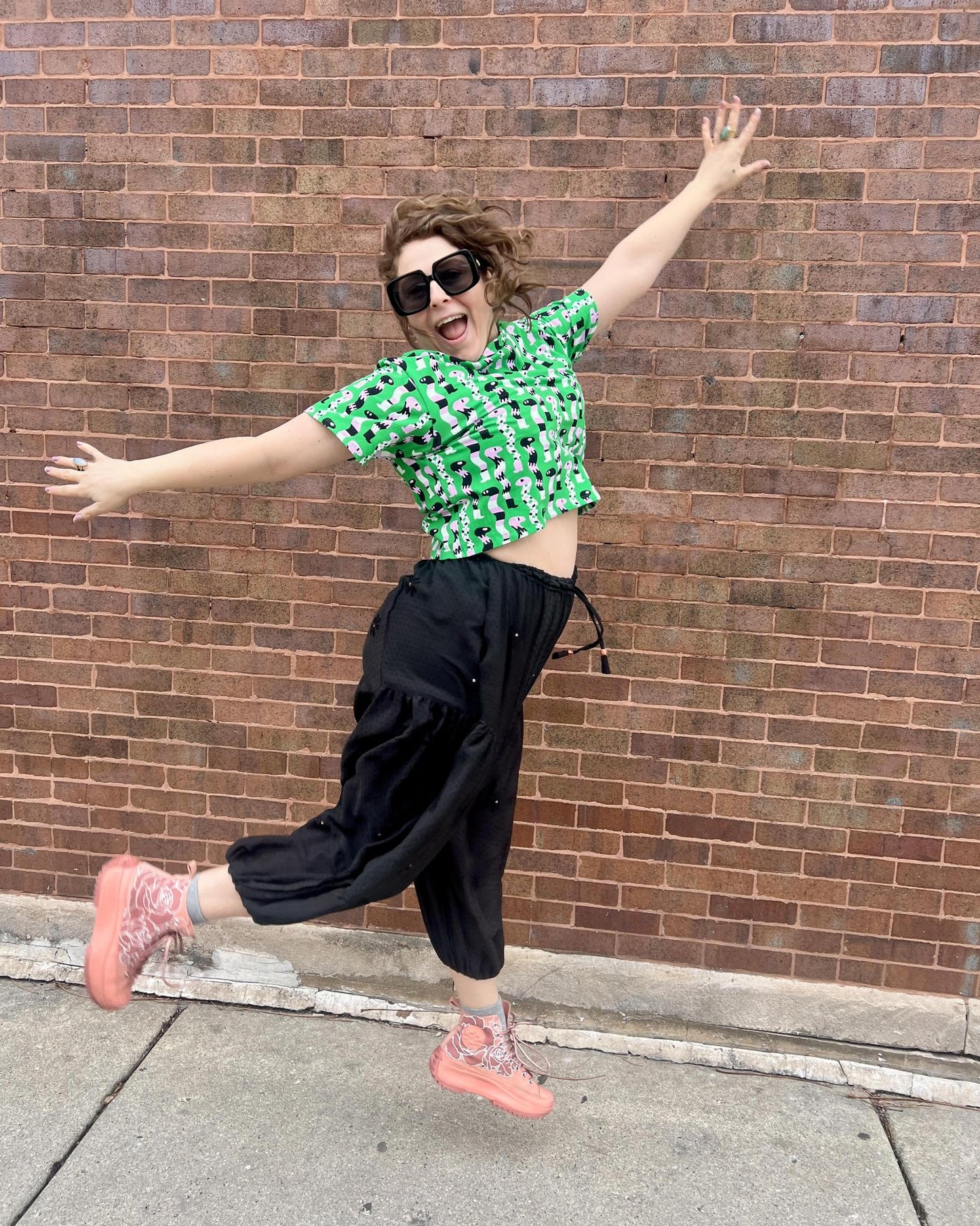 Nooworks Crop Top in SSSnakes - Size Small, Medium