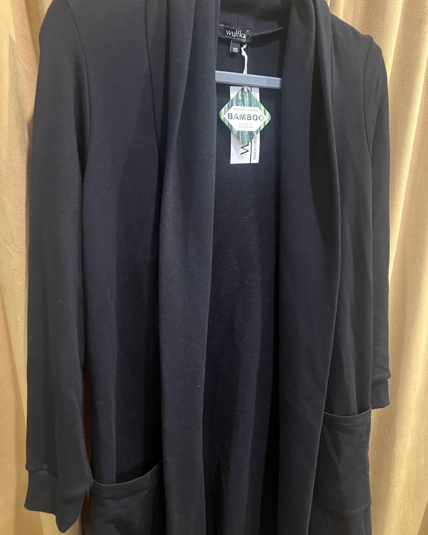 Wulfka Peggy Duster Cardigan/Jacket in Black