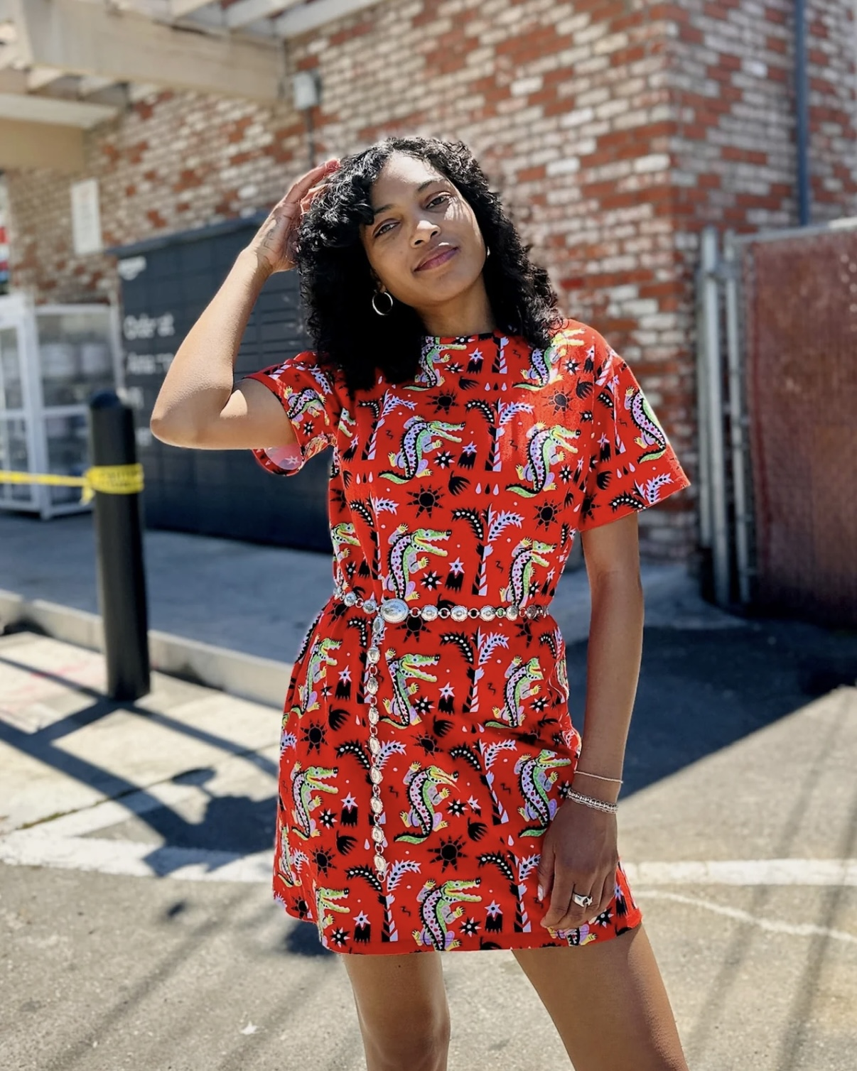 Nooworks Tee Dress in Crocodilo