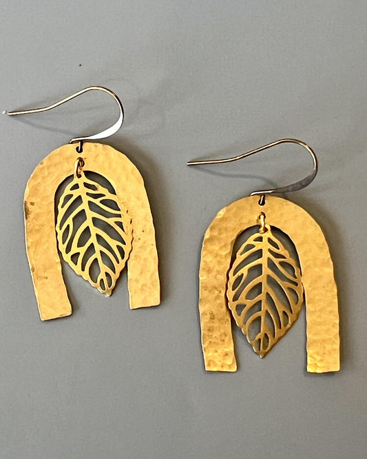 Sugar Vibe Leaves and Arches Earrings