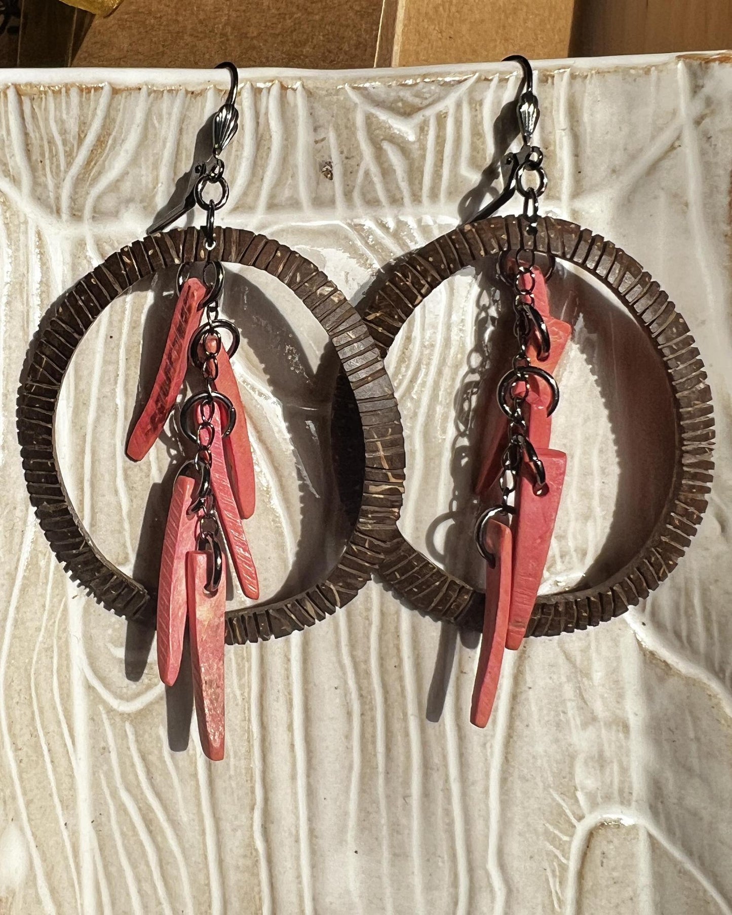 Veronica Riley Martens Coconut Hoops w/ Pink Spikes