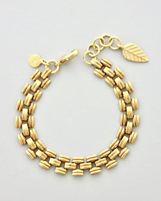 David Aubrey Gold Chain Brick Bracelet