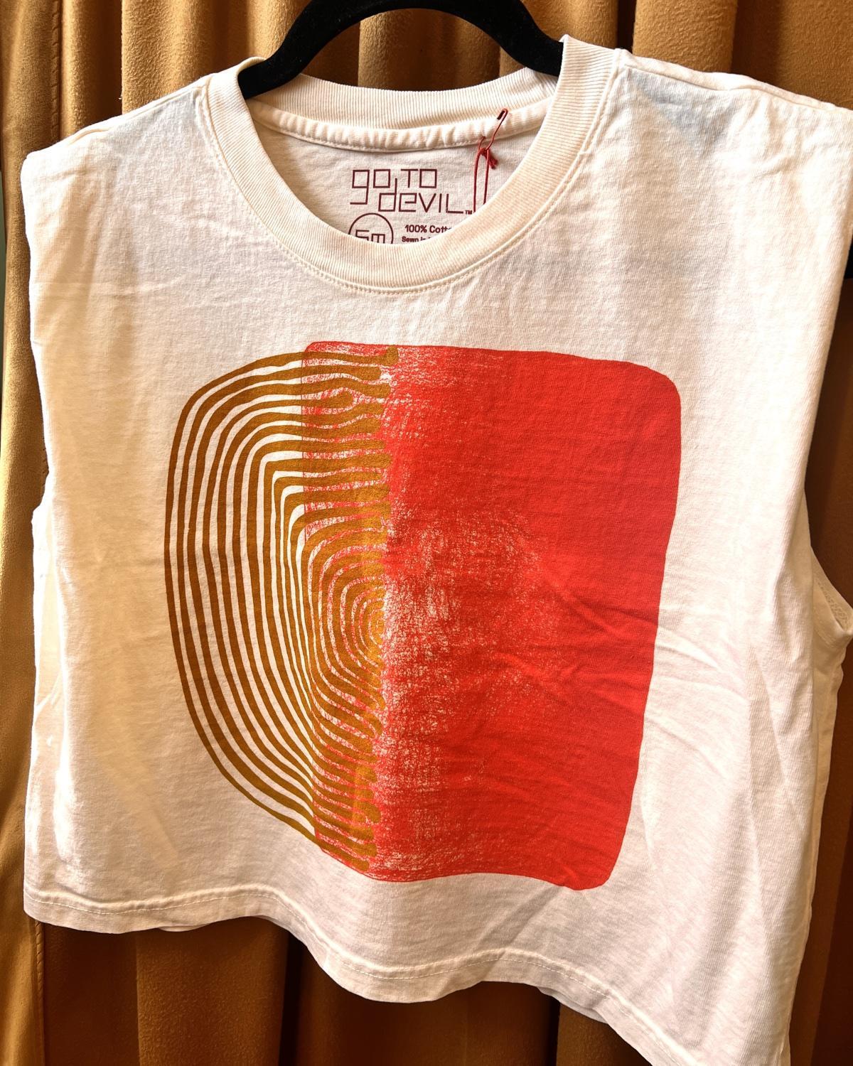 Go to Devil Two Parts Joan Heavyweight Muscle Tee in Off White