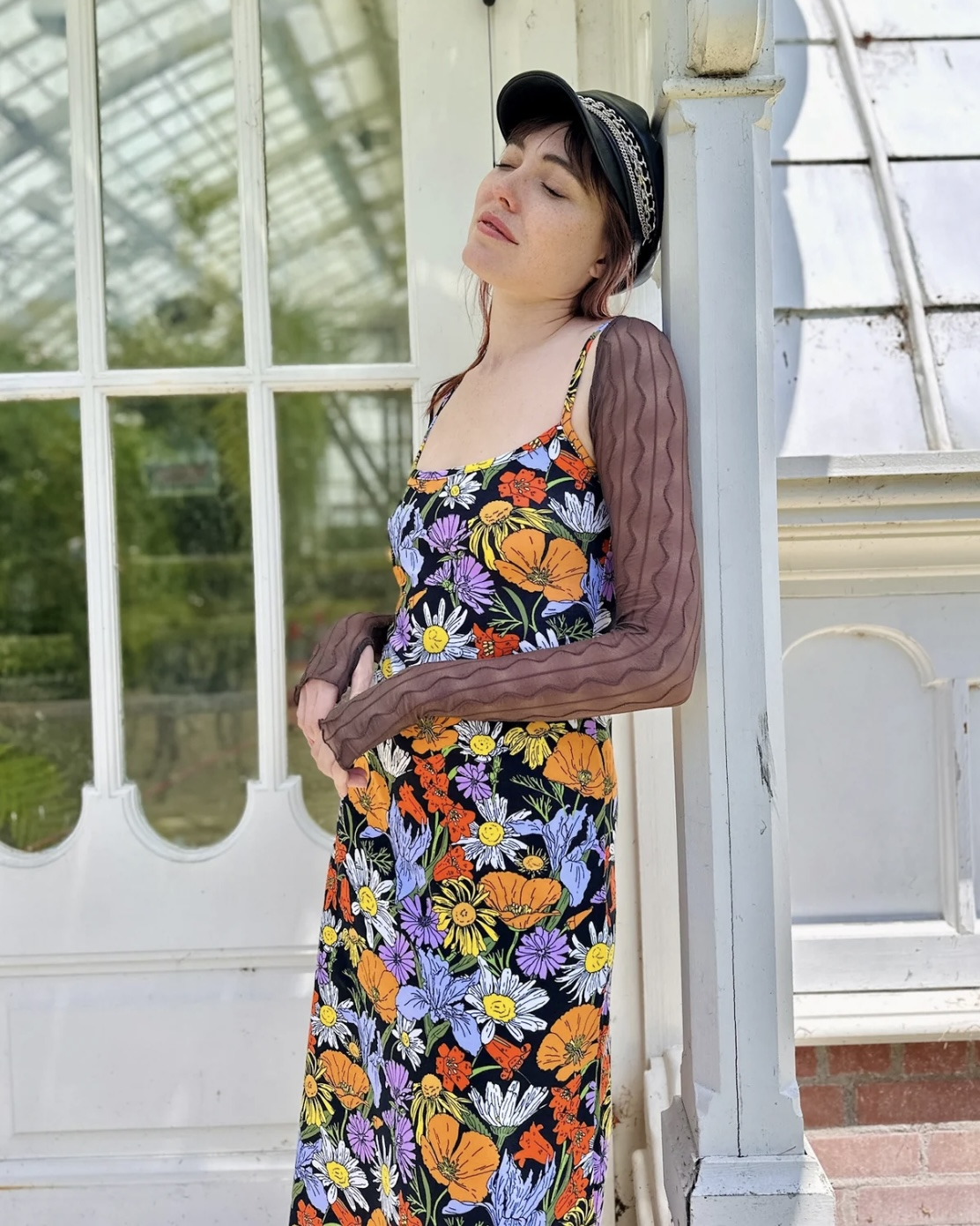 Nooworks Spaghetti Slip Dress in Wildflowers