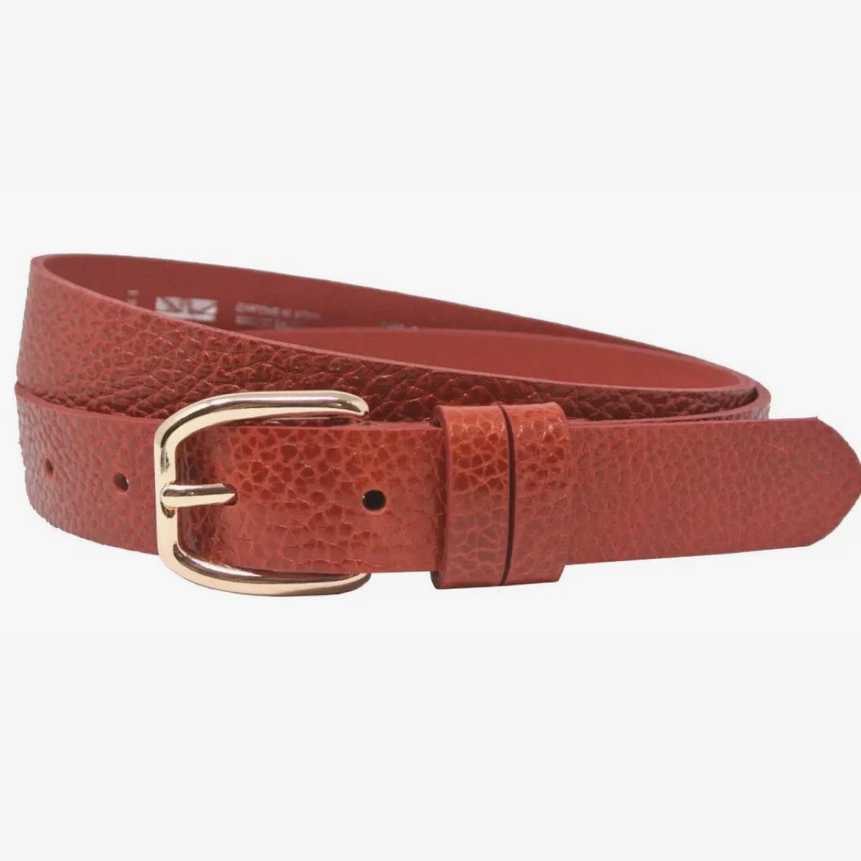 The British Belt Company Handmade Leather Tamsin Belt - Poppy Red
