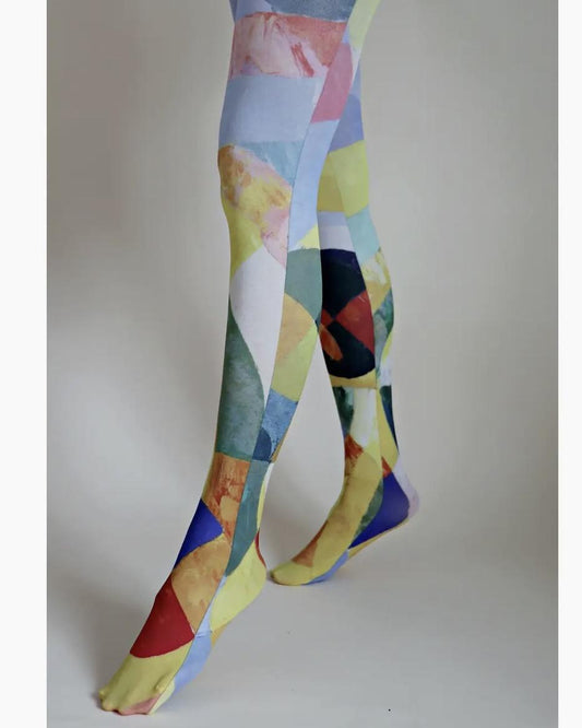 Tabbisocks Printed Tights - Robert Delaunay - Circular Forms
