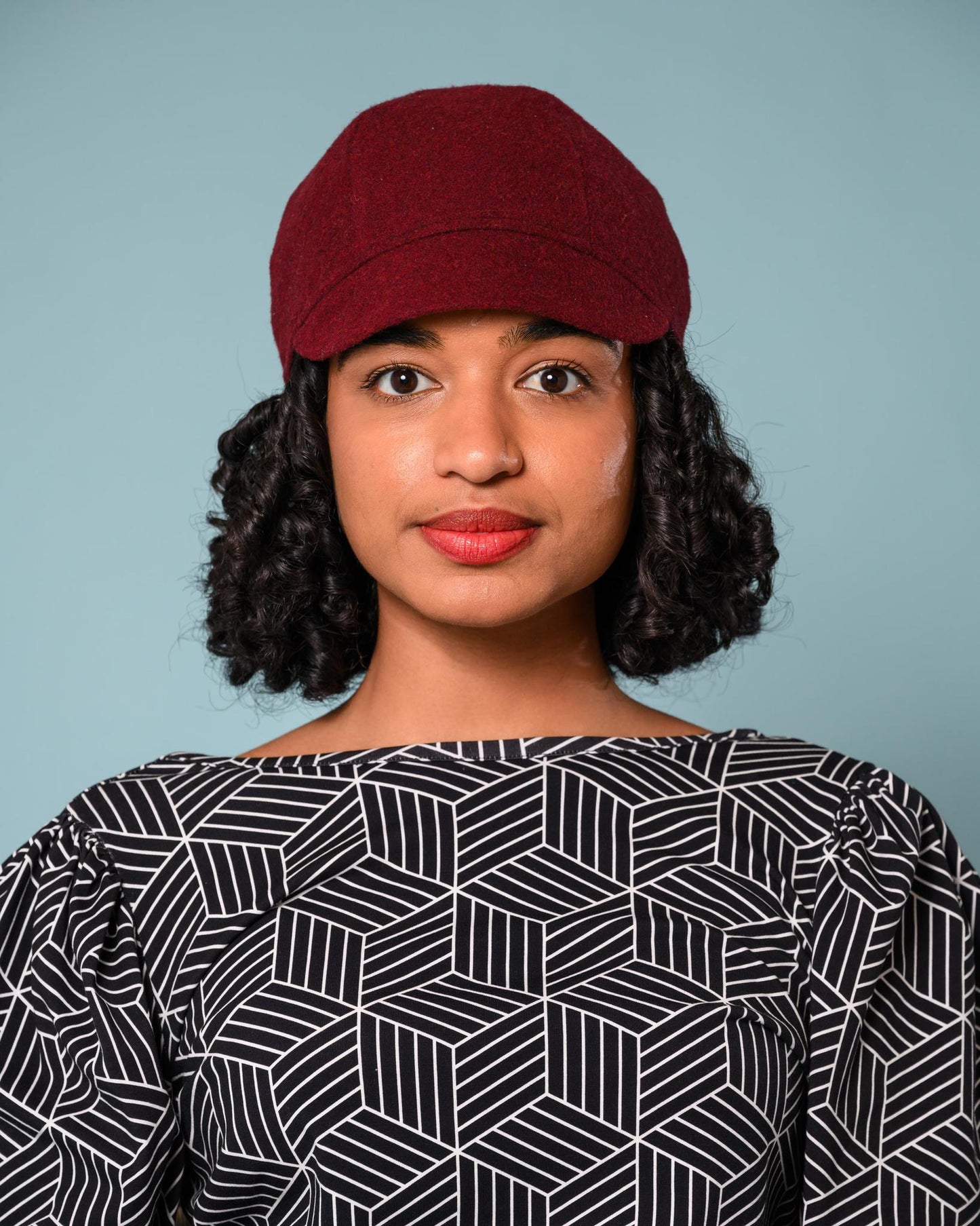 Squasht Reversible Bella Hat in Merlot Wool Felt