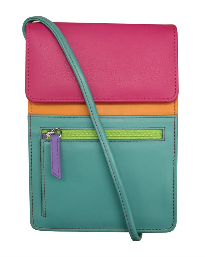ili Leather Organizer on a String - Palm Beach