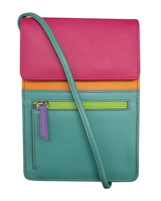 ili Leather Organizer on a String - Palm Beach