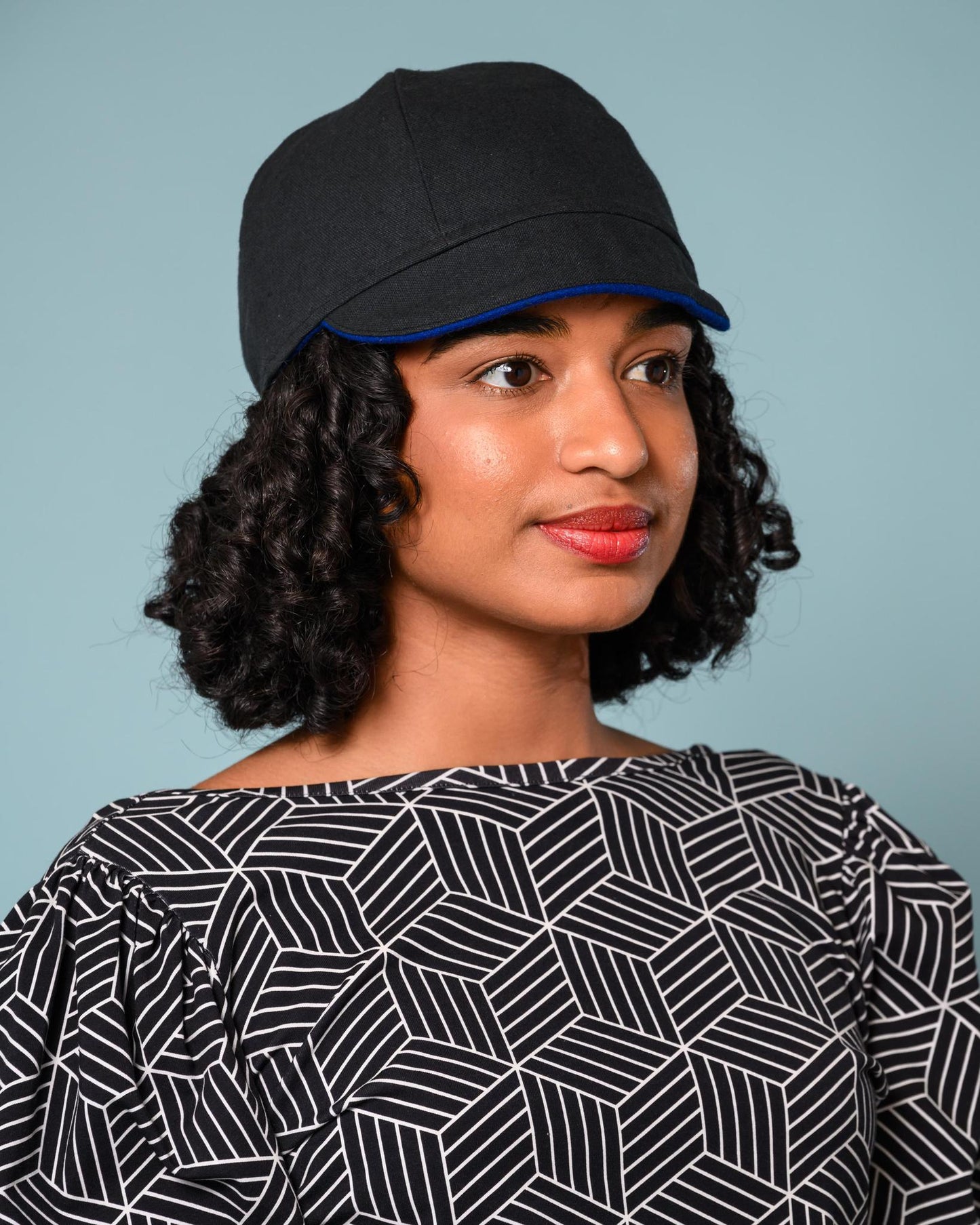 Squasht Reversible Bella Hat in Cobalt Blue Wool Felt