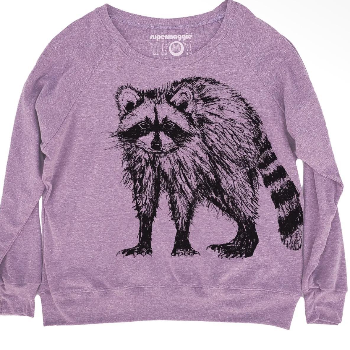 Supermaggie Jimothy Raccoon Tri Blend Pullover in Lilac