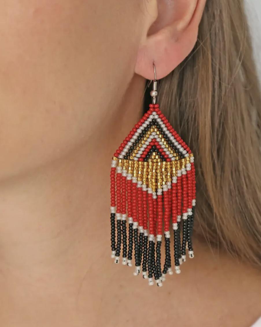 Fosterie Fire Beaded Earrings