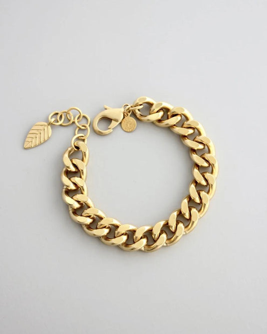 David Aubrey Chunky Gold Chain Bracelet