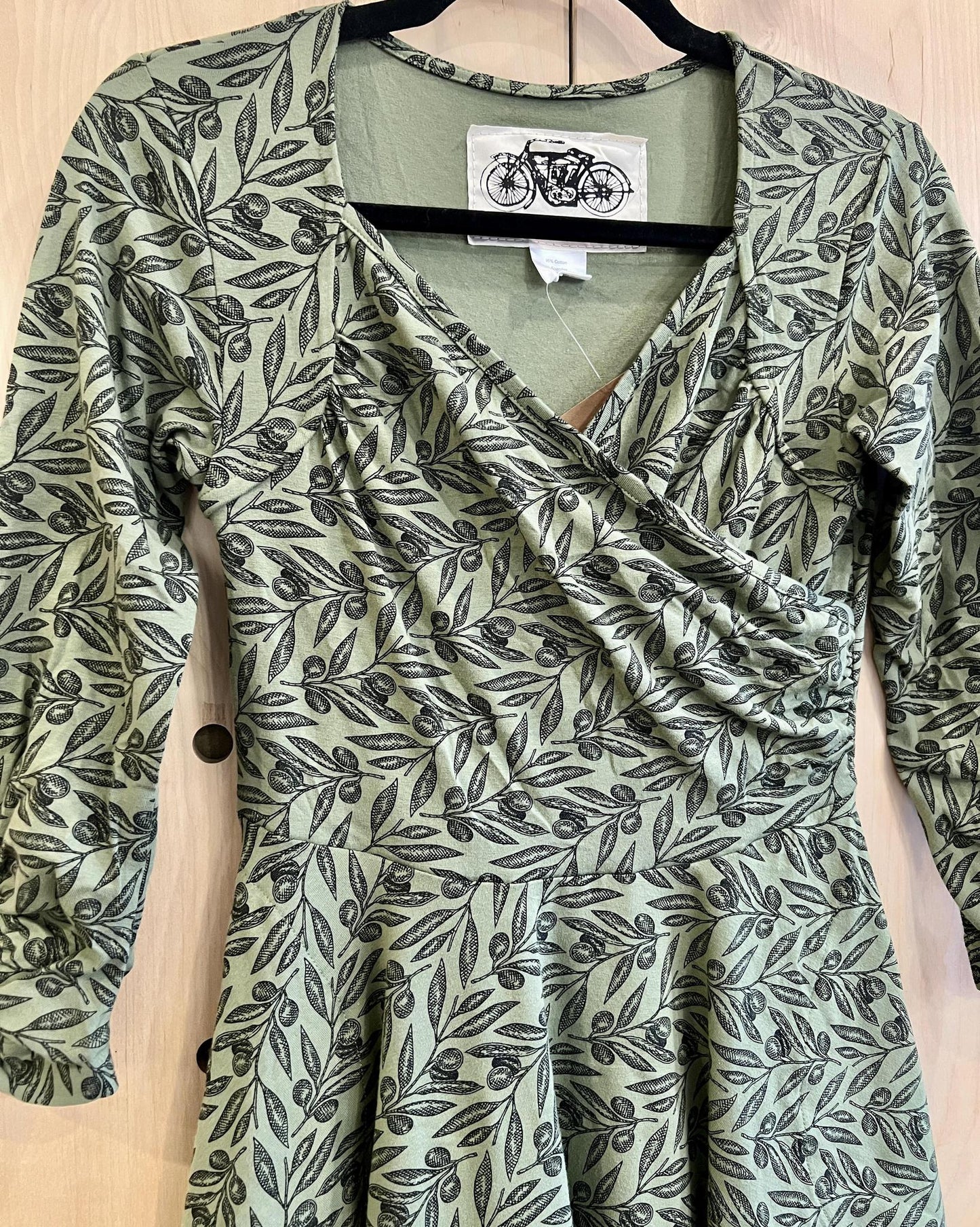 Effie's Heart Colleen Dress in Olive Print