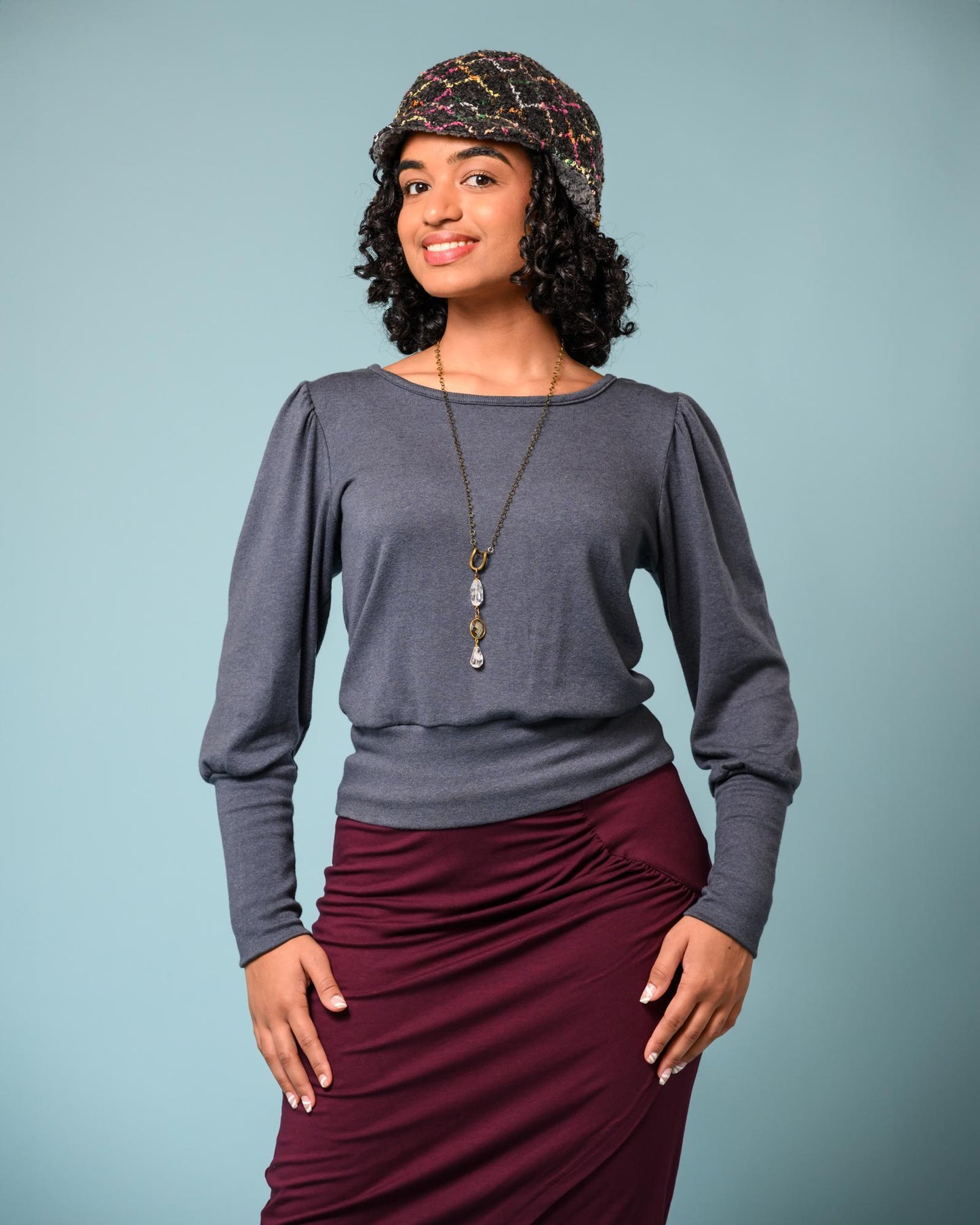 Squasht Violetta Sweater in Steel Gray