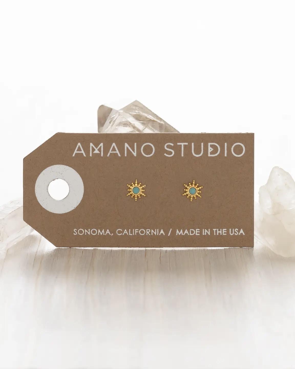 Amano Studio 14k Starburst Studs - Turquoise