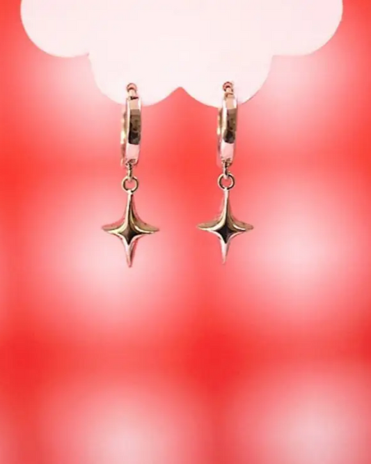 Golden Hour Selene Star Huggie Earrings in Gold & Silver