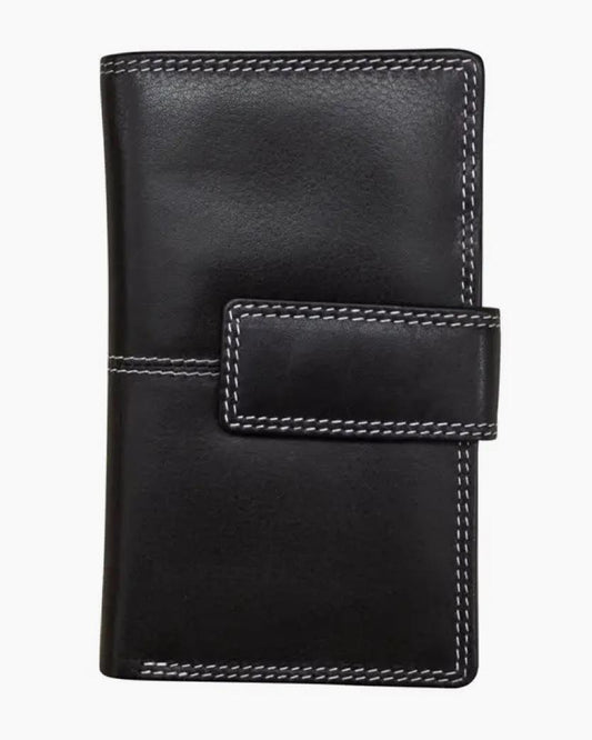 ili Leather Midi Wallet in Black