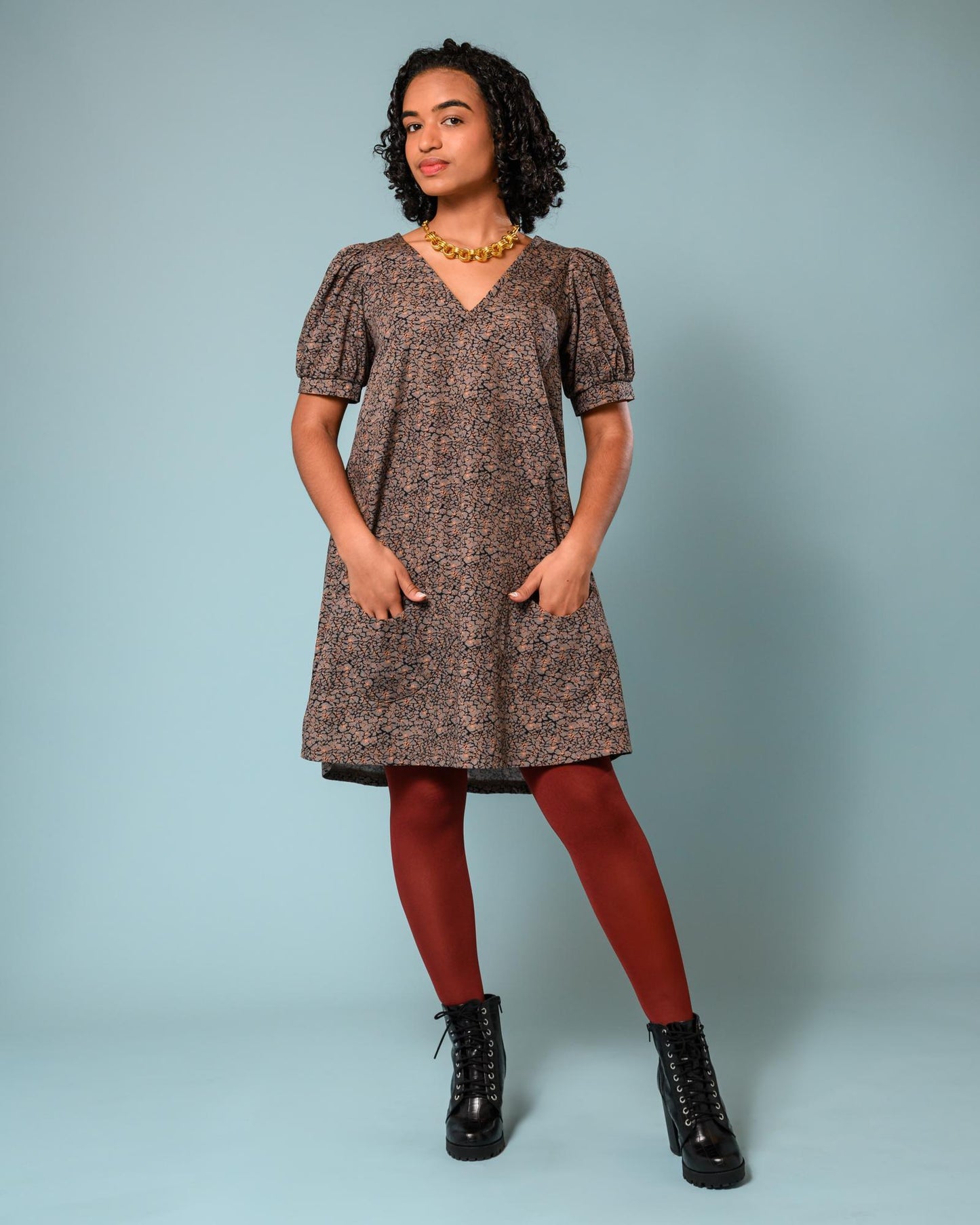 Squasht Winifred Shift Dress in Efflorescent Lava