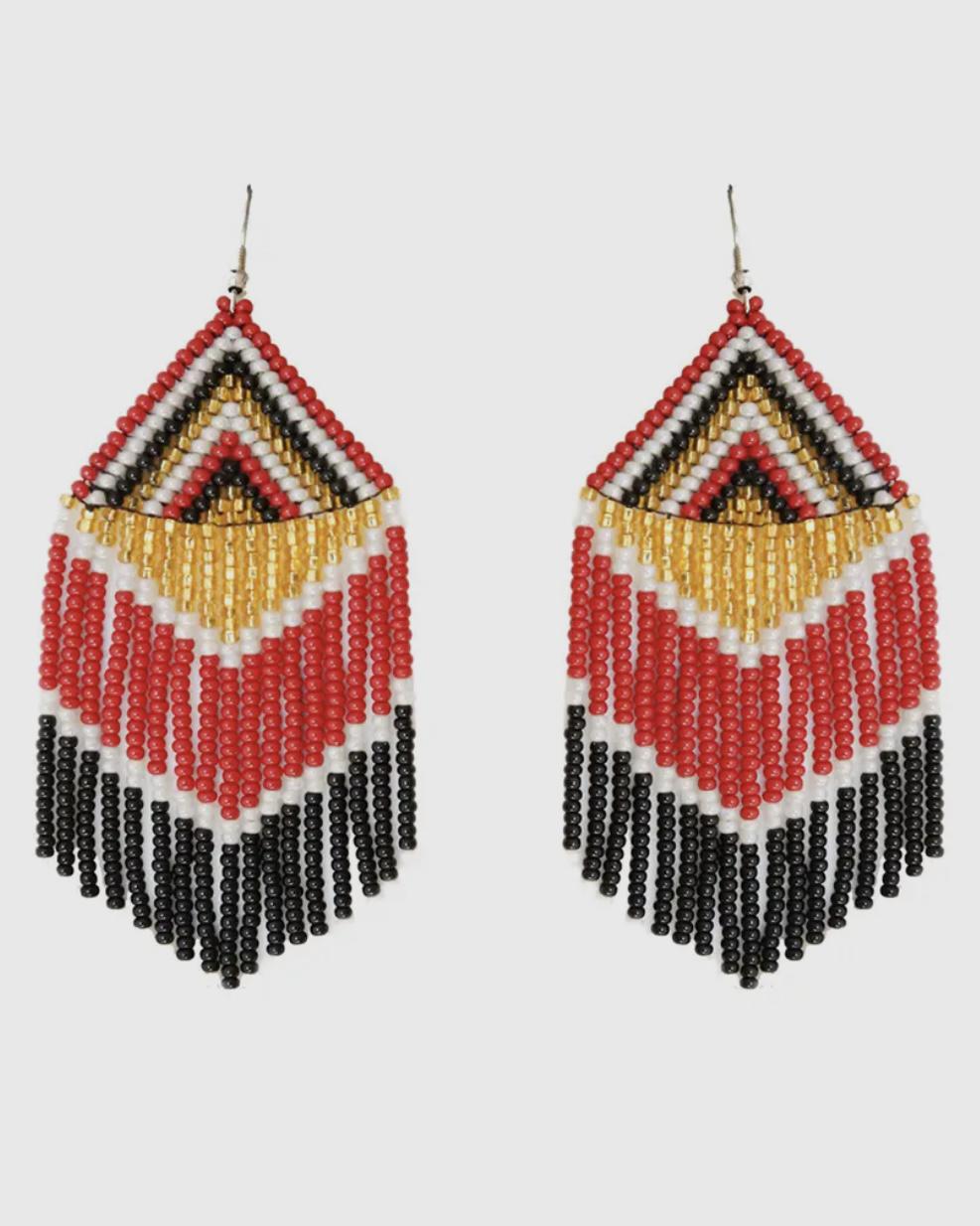 Fosterie Fire Beaded Earrings