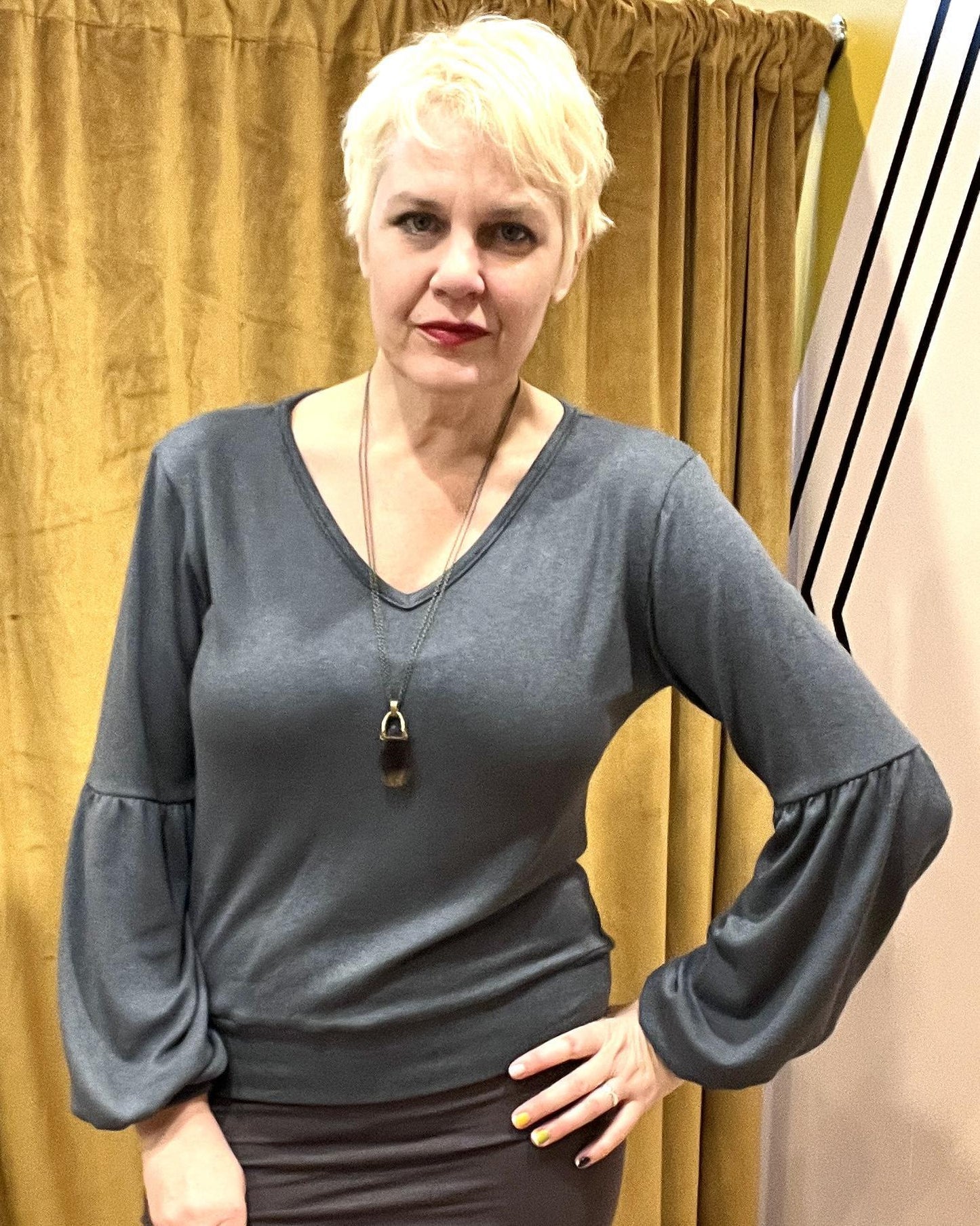 Squasht Viola Sweater in Steel Gray - SALE - Medium, Large