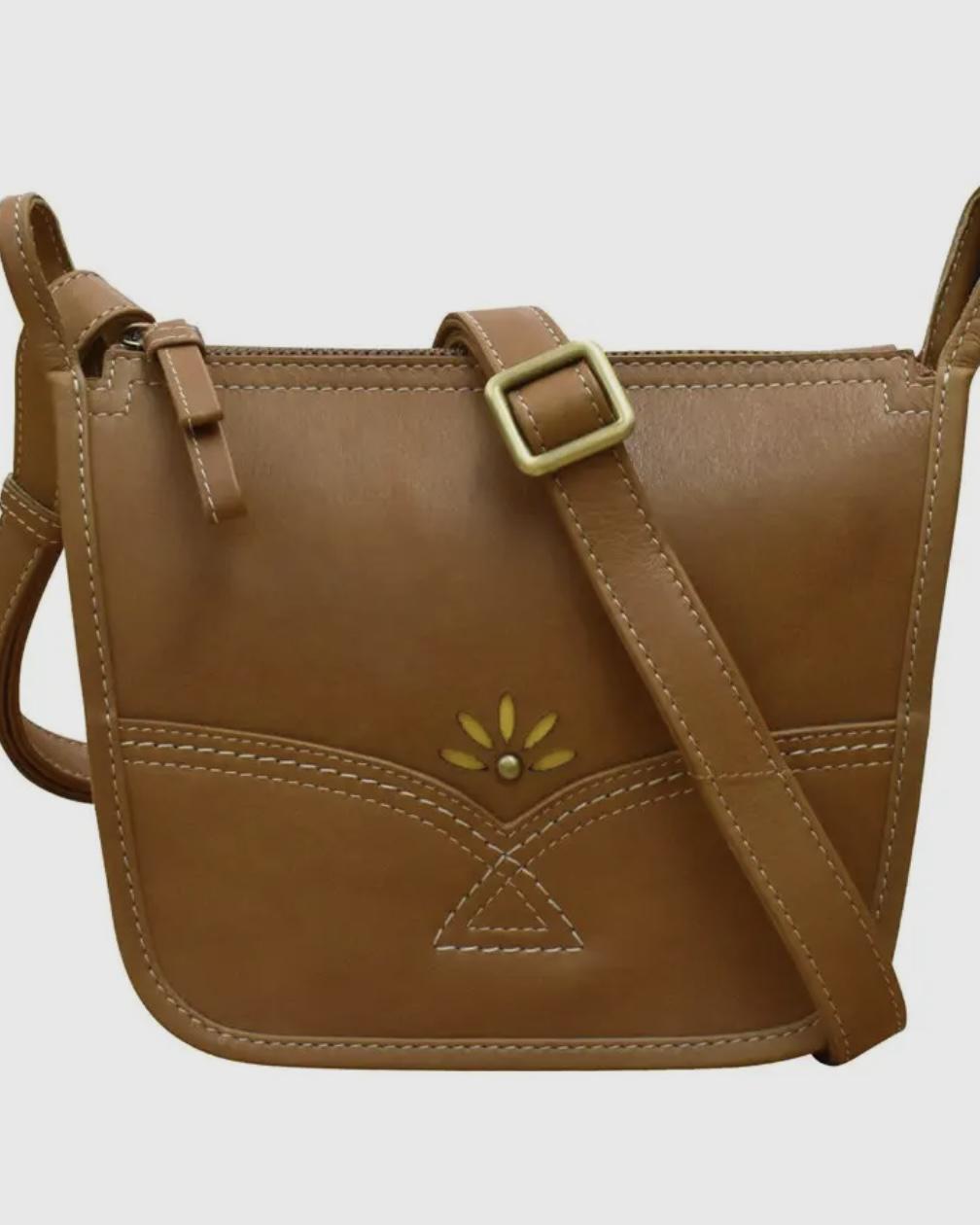 ili Top Zip Mini Crossbody - Antique Saddle