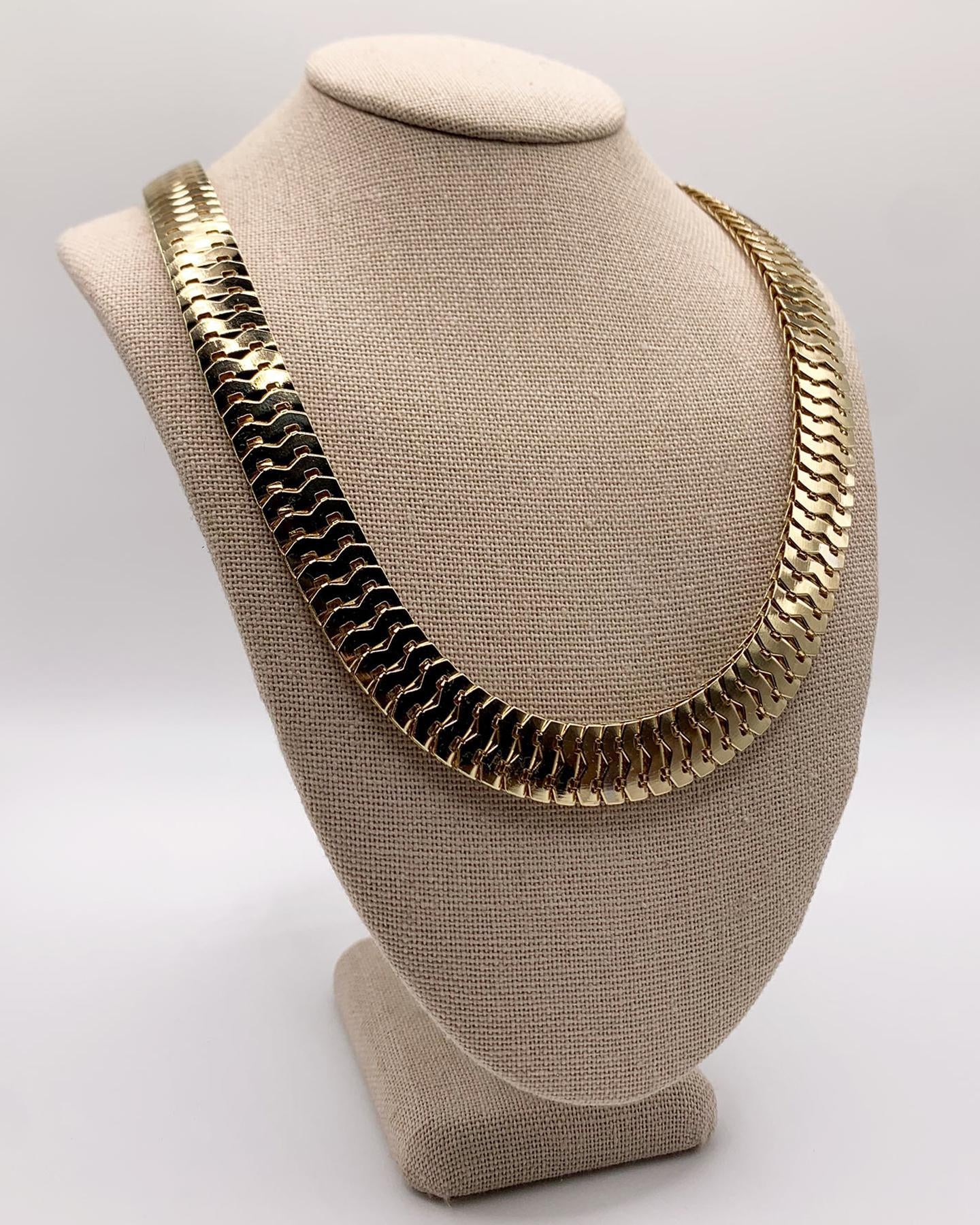 caliLOVESchi Golden Daydream Wide Gold Chain Necklace