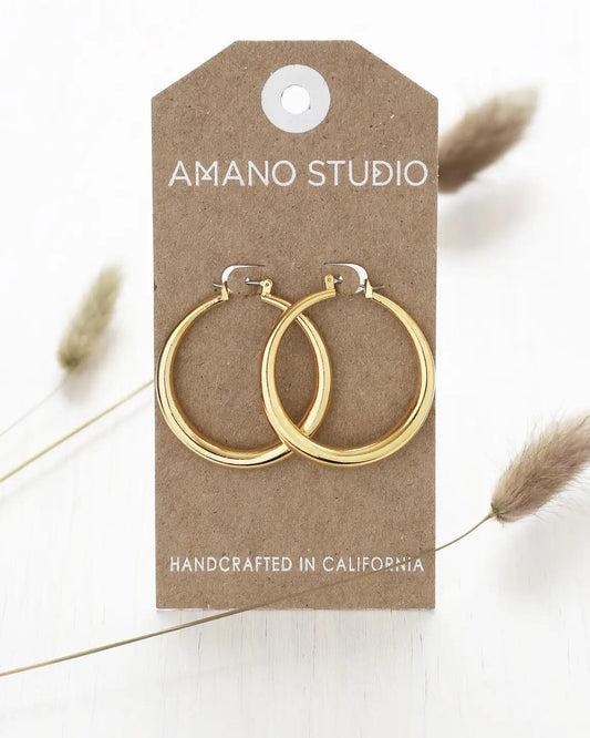 Amano Studio Large Maria Hoops - 14k Gold Plate