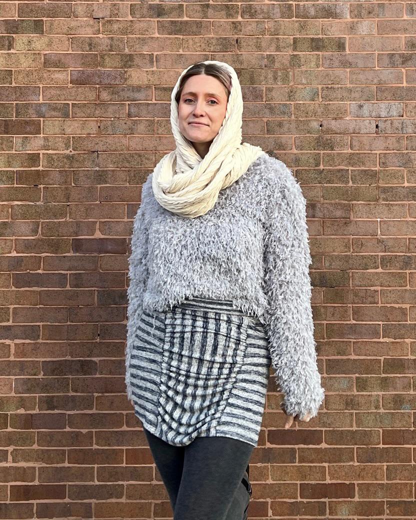 Squasht Oversized Scarf Cream Cable Knit