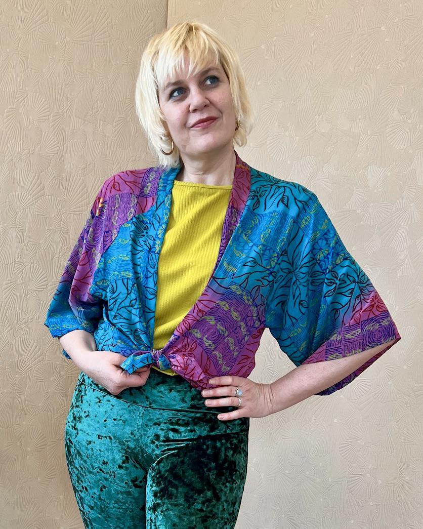 Indie Ella Ashka Silk Shrug in Beach Party