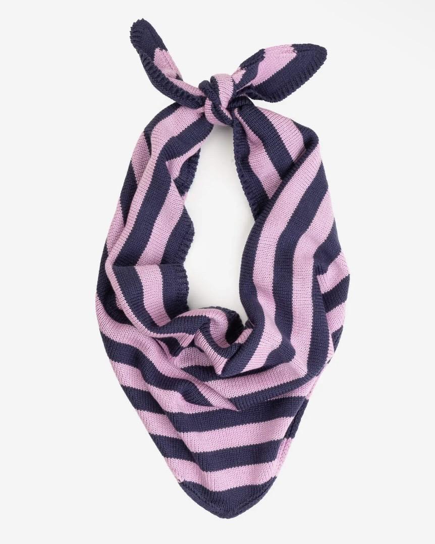 Verloop Simple Stripe Triangle Scarf in Lilac Denim