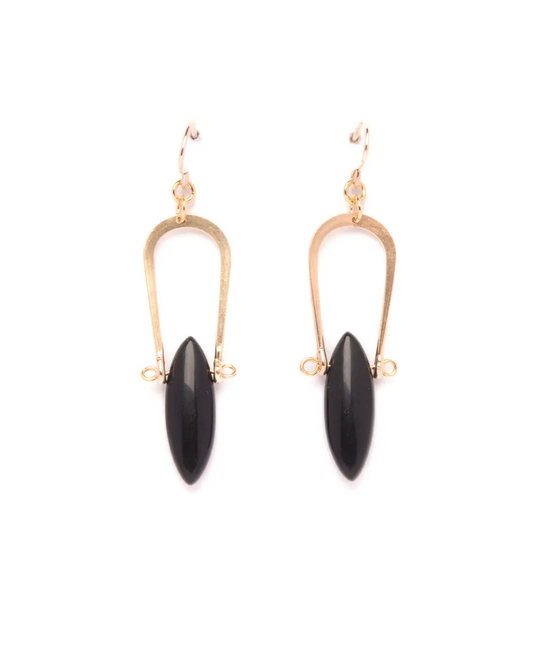 Michelle Starbuck Black Jasper Amulet Earrings