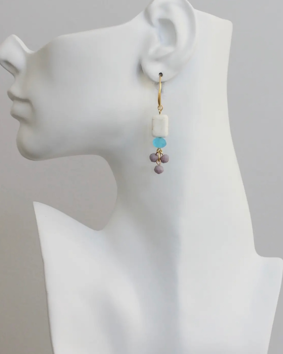 David Aubrey Lavender and Capri Blue Earrings