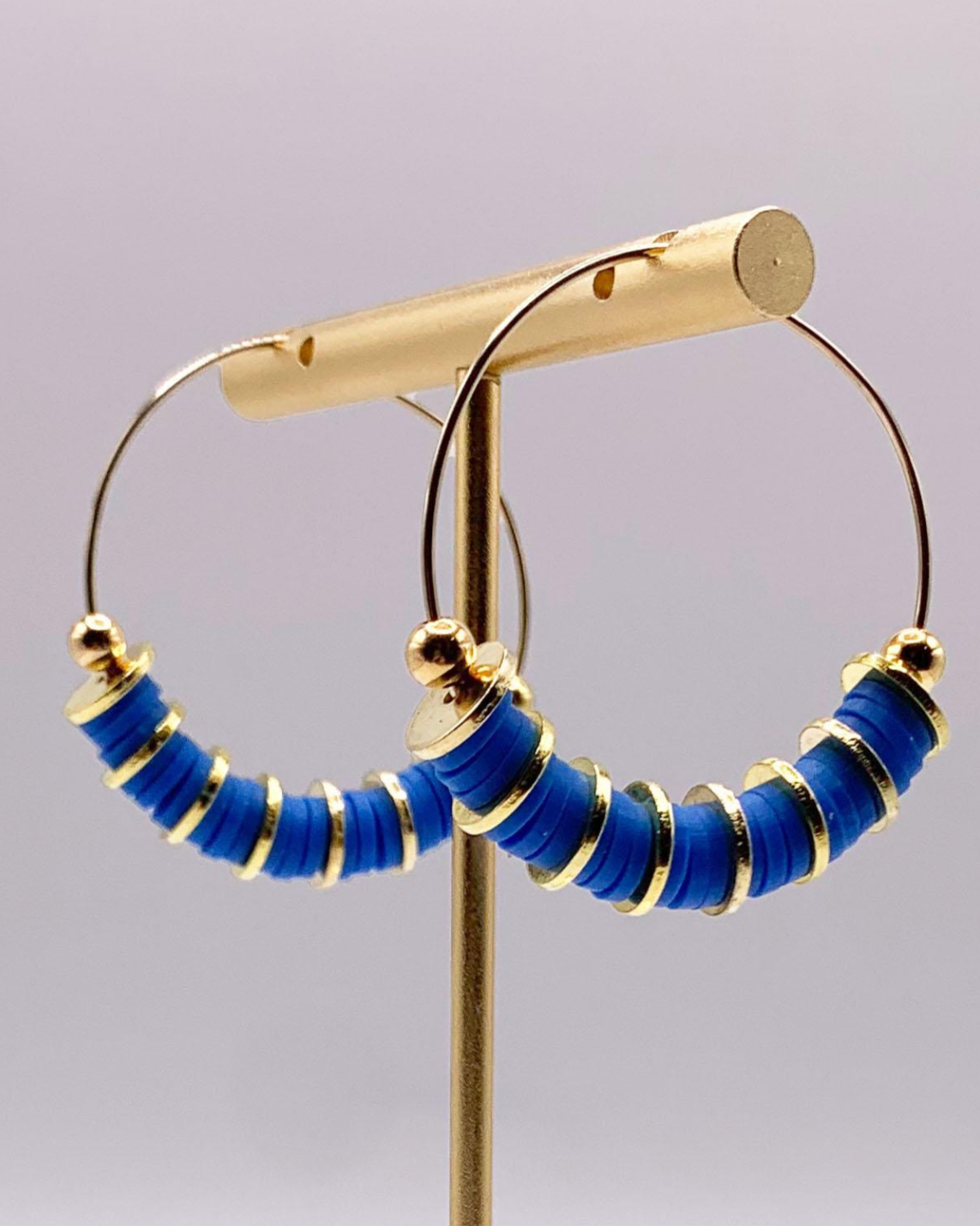 caliLOVESchi 14k Gold Hoops - Cerulean Horizon