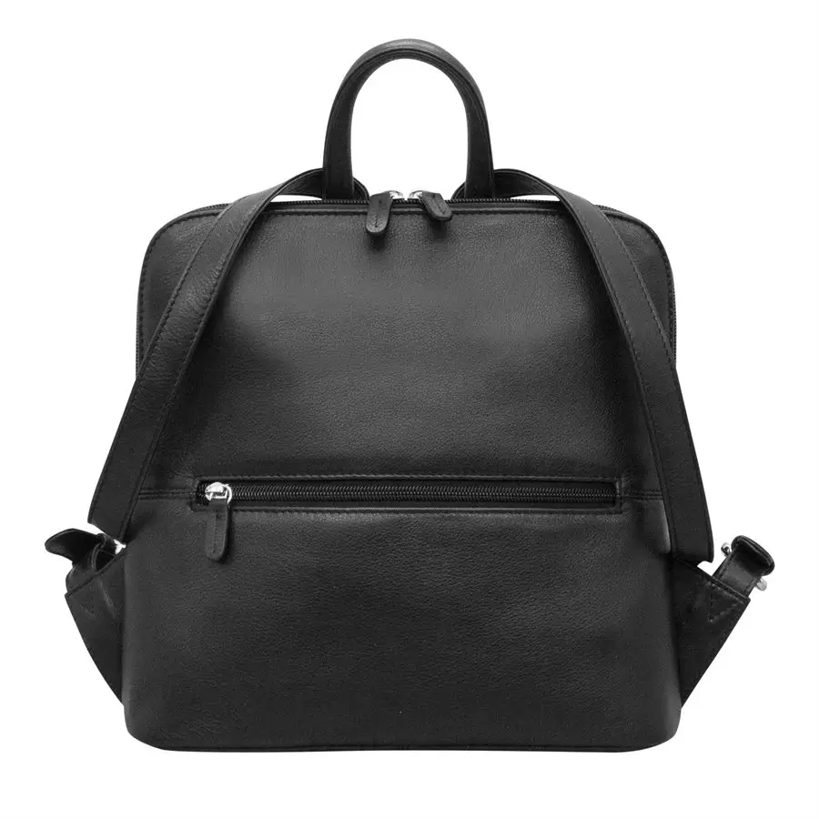 ili Small Leather Backpack in Black