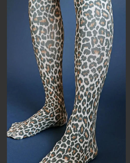 Tabbisocks Printed Tights - Leopard Print