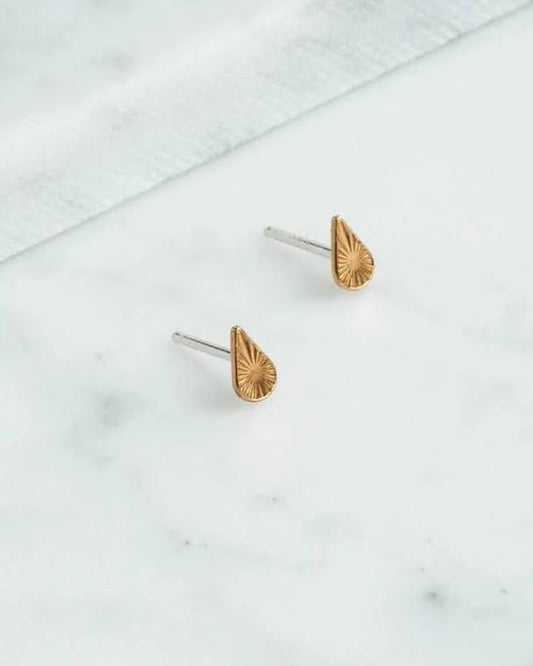 Michelle Starbuck Tiny Starburst Teardrop Studs