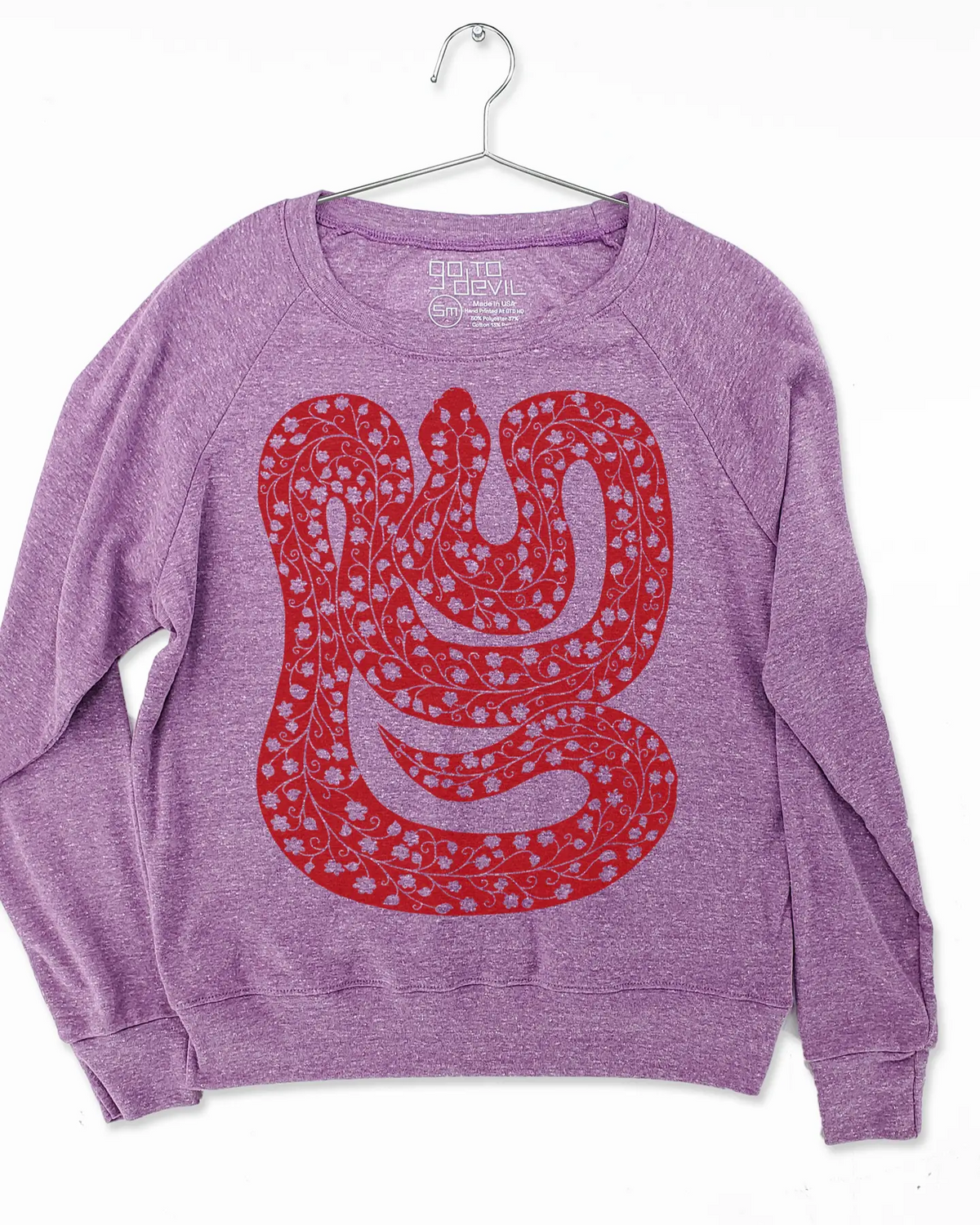 Go to Devil Snake Agnes Tri Blend Pullover in Lilac