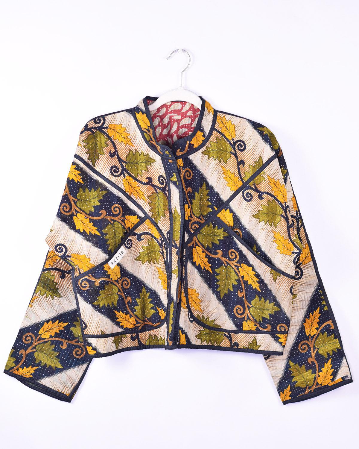 Txtile Sofie Kalyani Quilted Reversible Patchwork Kantha Jacket