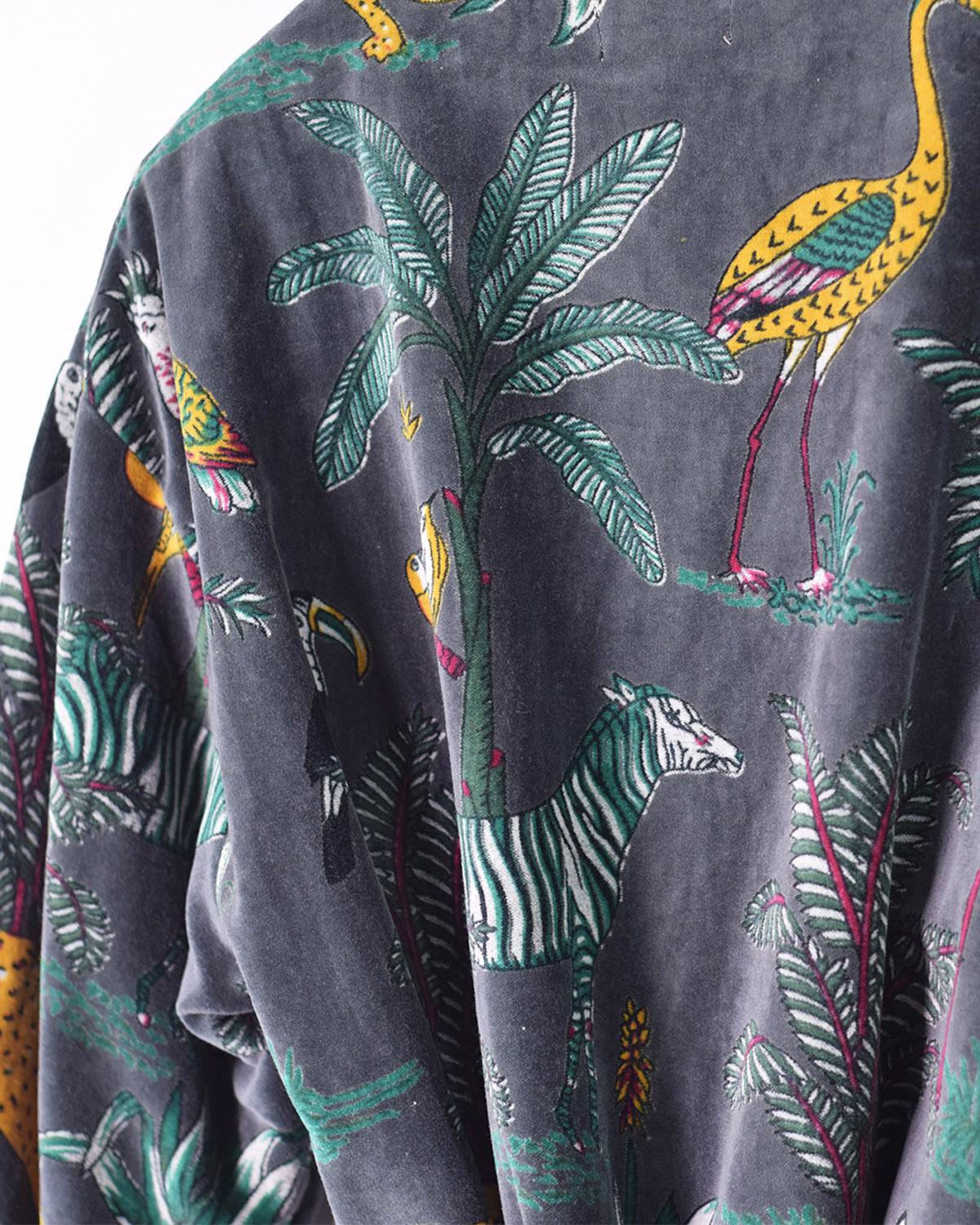 Txtile Velvet Robe in Safari