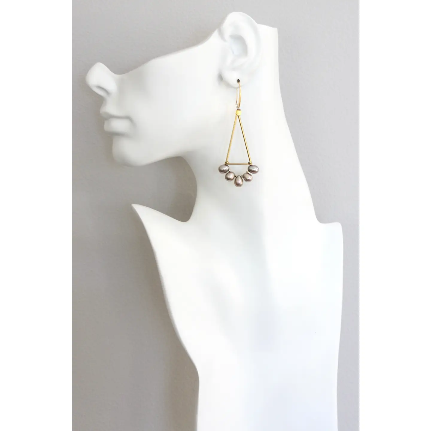 David Aubrey Freshwater Pearl Geometric Earrings