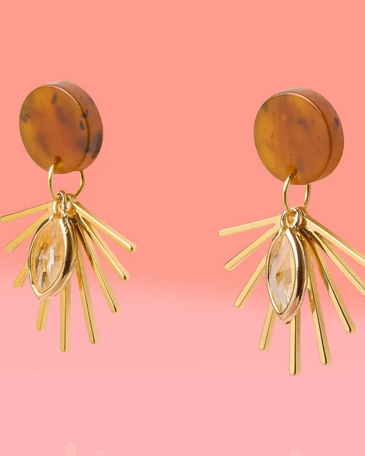 Tribe + Temple Sienna Starburst Celestial Dangle Earrings