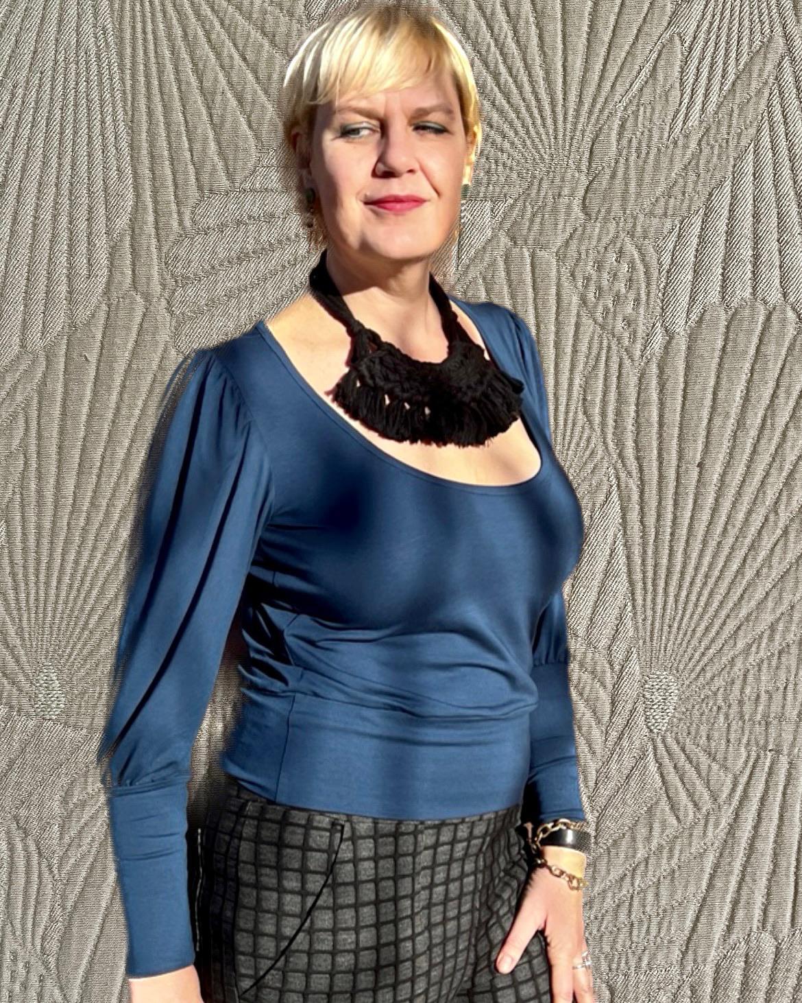 Squasht Debbie Top in Sapphire Blue