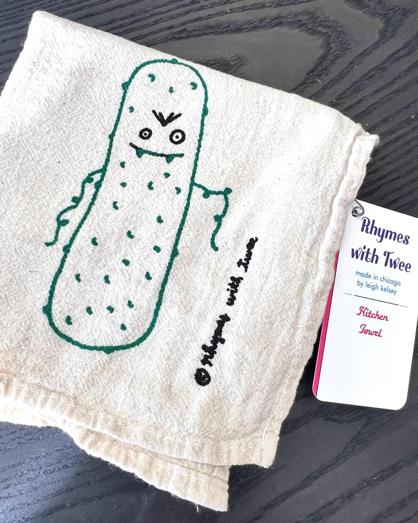 Rhymes with Twee Veggie Vampire Tea Towel - Benedict Cucumberbatch