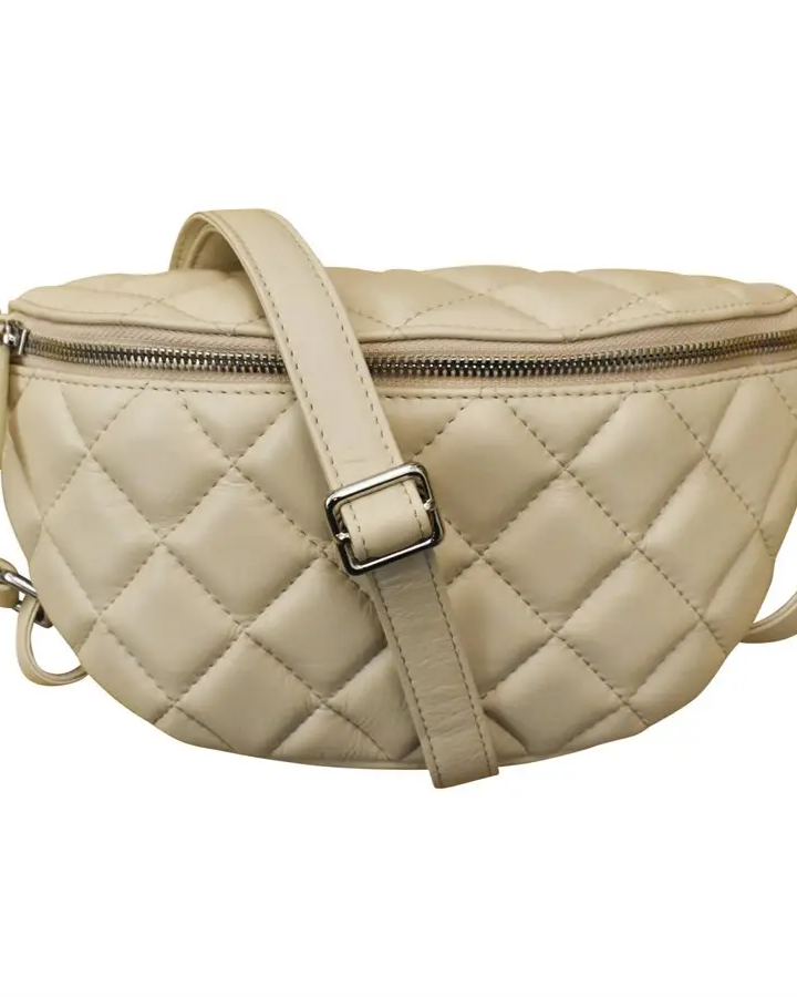 ili Quilted Belt Bag in Stone