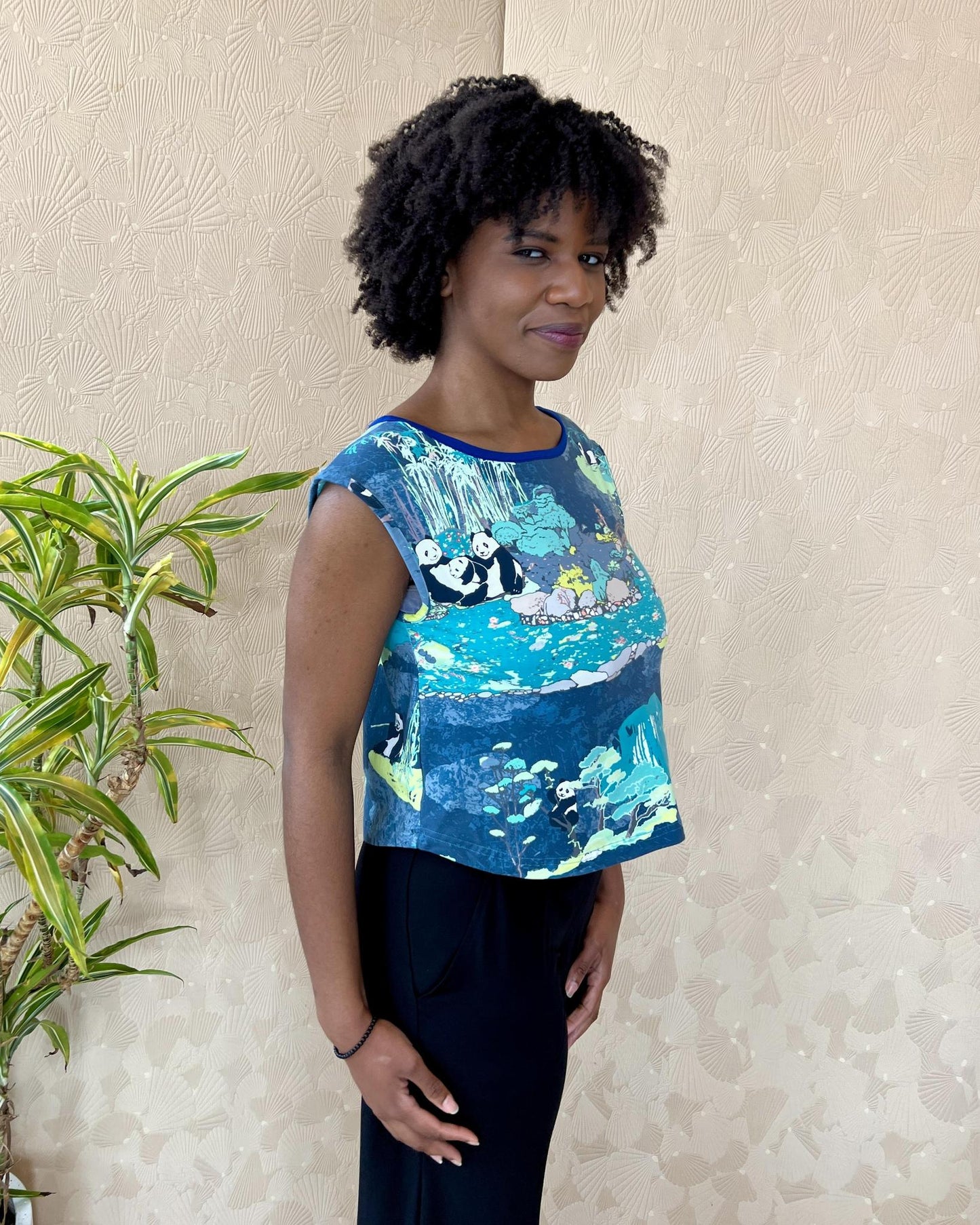 Squasht Croppish Tee in Panda Party