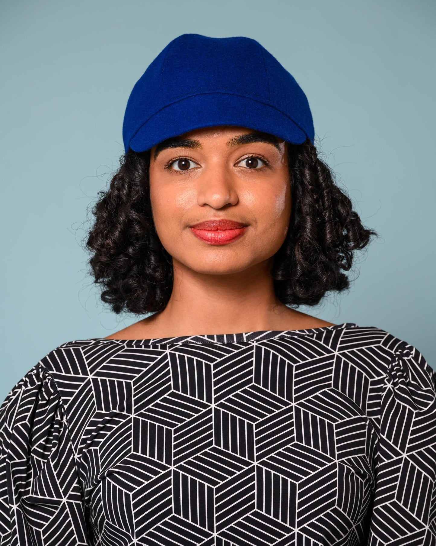 Squasht Reversible Bella Hat in Cobalt Blue Wool Felt